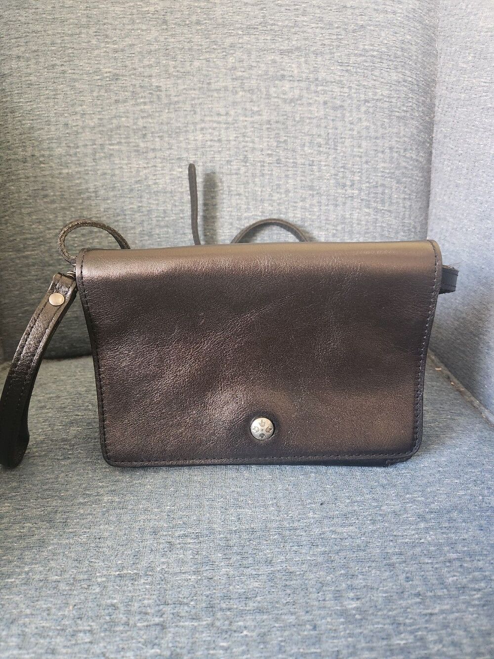 Patricia Nash Black Leather Crossbody Bag